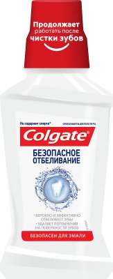 Купить колгейт (colgate) ополаскиватель для полости рта безопасное отбеливание, 250 мл в Семенове