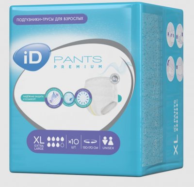 Купить айди (id) pants premium подгузники-трусы для взрослых размер xl 10шт в Семенове