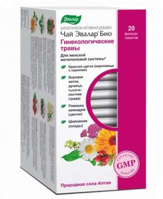Купить чай эвалар био гинекологические травы, фильтр-пакеты 1,5г, 20 шт бад в Семенове