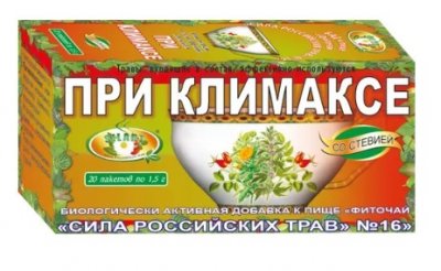 Купить фиточай сила российских трав №16 при климаксе, фильтр-пакеты 1,5г, 20 шт бад в Семенове