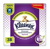 Купить kleenex (клинекс) бумага туалетная влажная supreme 38шт в Семенове