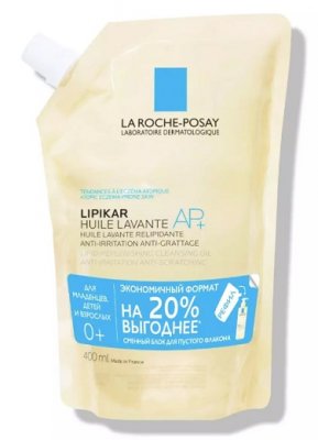 Купить la roche-posay lipikar ap+ (ля рош позе) масло очищающее eco-refill, 400 мл сменный блок  в Семенове