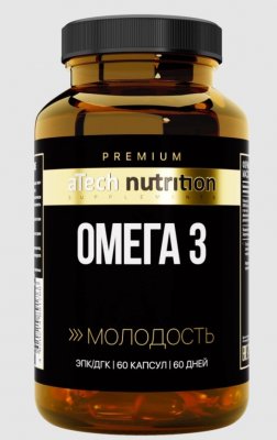 Купить atech nutrition premium (атех нутришн премиум) омега 3, капсулы массой 1350 мг 60 шт бад в Семенове