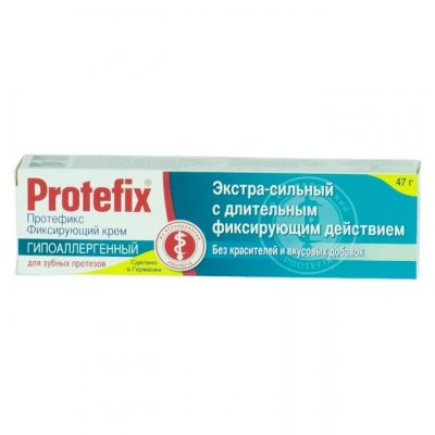 Купить протефикс (protefix) крем для фиксации зубных протезов гипоаллергенный 40мл в Семенове