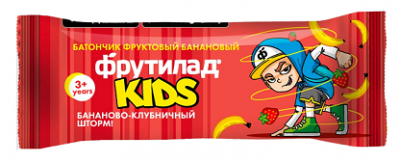 Купить батончик фрутилад kids фруктовый банановый с клубникой детский 3+, 25г в Семенове