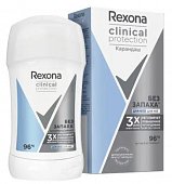 Купить rexona (рексона) clinical protection антиперспирант-карандаш гипоаллергенный без запаха 50 мл в Семенове