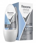 Купить rexona (рексона) clinical protection антиперспирант-шариковый гипоаллергенный без запаха 50 мл в Семенове
