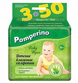 Купить pamperino (памперино) салфетки влажные детские, 50шт 3 упаковки в Семенове