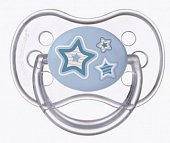 Купить canpol (канпол) пустышка круглая силиконовая 0-6 месяцев newborn baby голубая 1 шт в Семенове