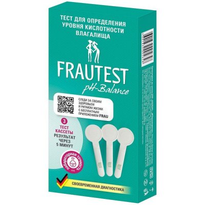 Купить тест для диагностики влагалищной кислотности frautest (фраутест) ph-баланс, 3 тест-полоски в Семенове