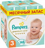 Купить pampers premium care (памперс) подгузники 3 миди 6-10кг, 148шт в Семенове