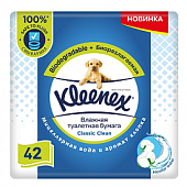 Купить kleenex (клинекс) бумага туалетная влажная classic clean 42шт в Семенове